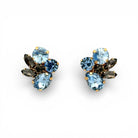 Pendientes Ramillete Gris y Zafiro Claro - Piedra de Toque