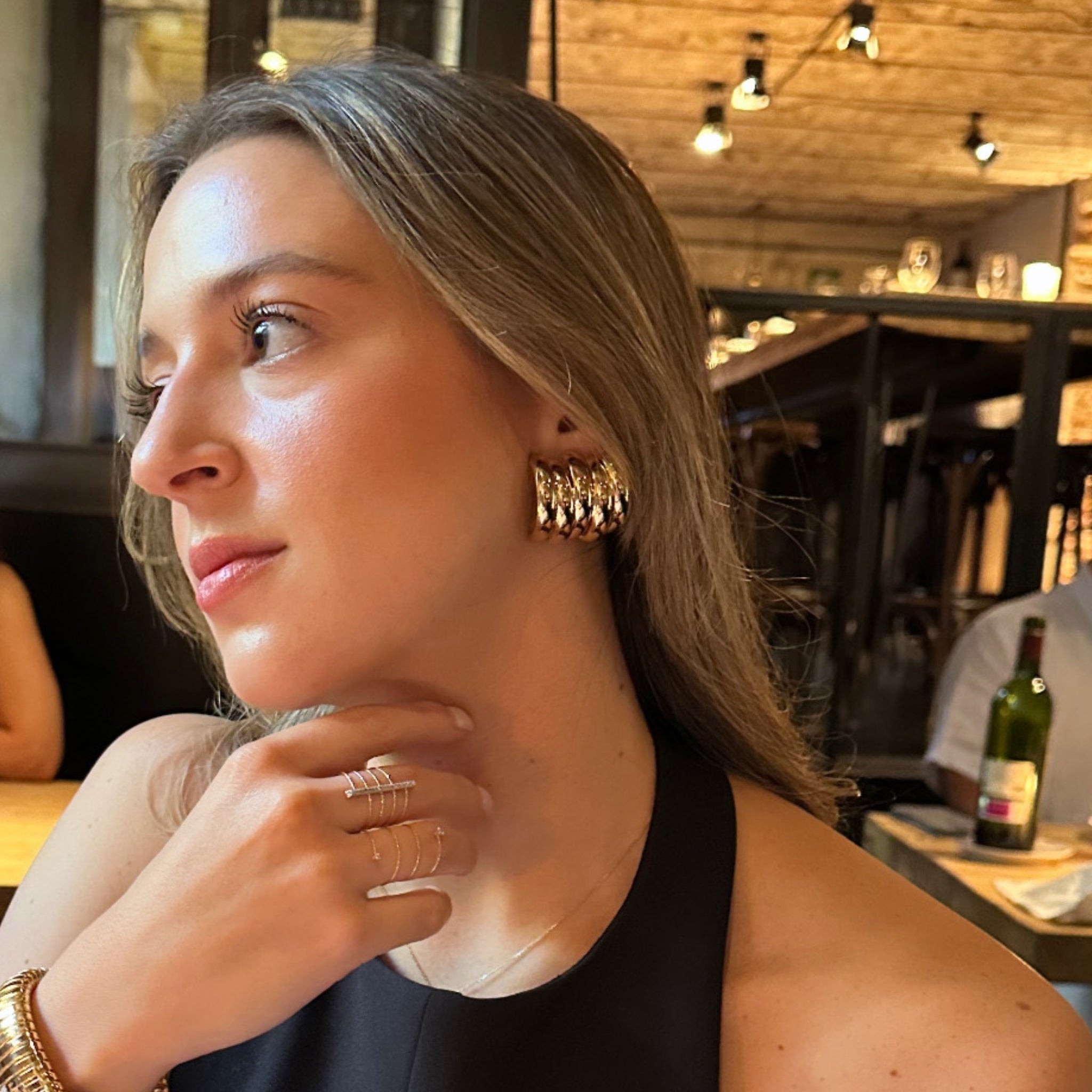 Pendientes Stack Oro - Piedra de Toque