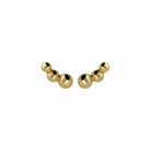 Pendientes Tres Bolitas Lisos Oro - Piedra de Toque