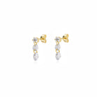 Pendientes Tres Circonitas Flotantes - Piedra de Toque
