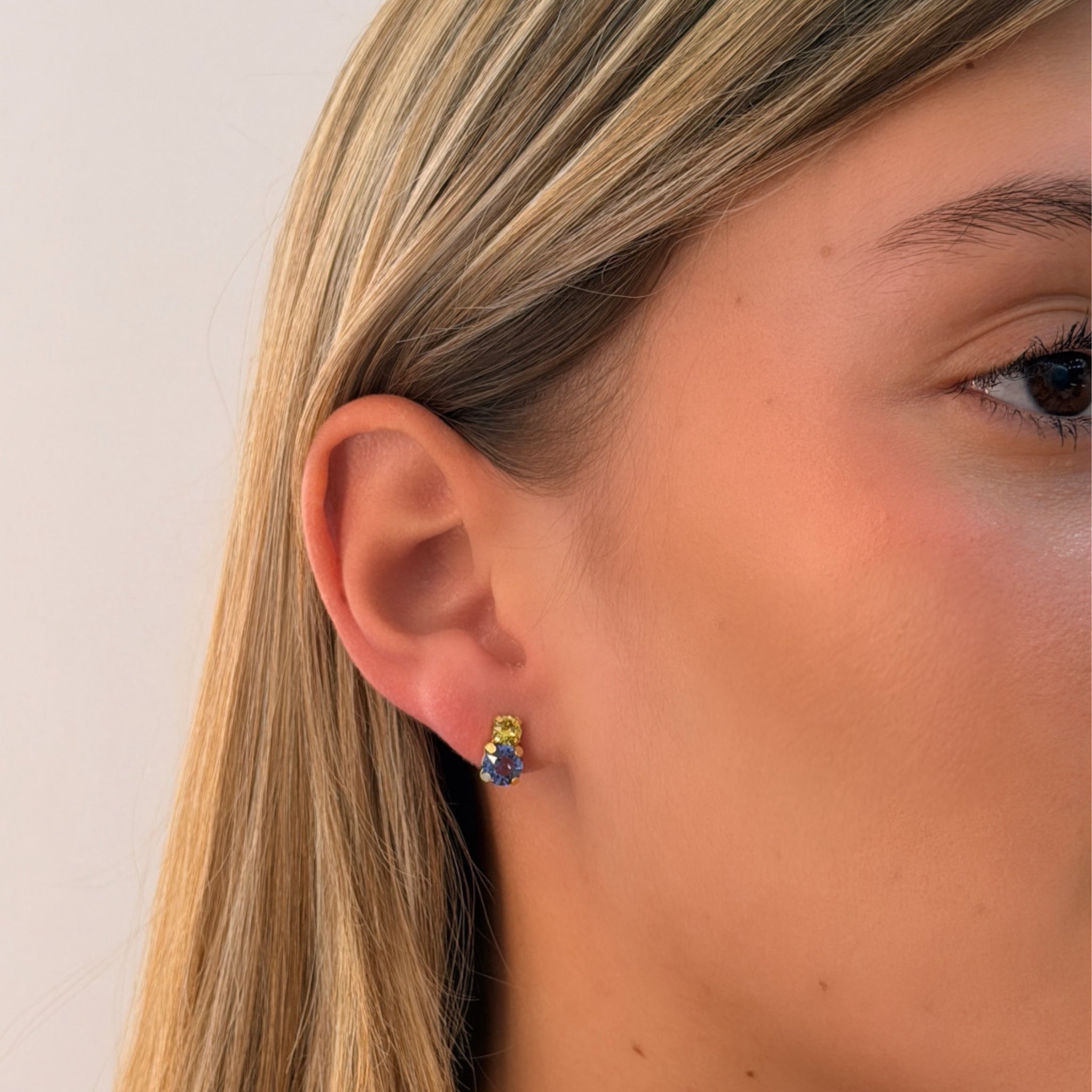 Pendientes Tu y Yo Tanzanita y Jonquil - Piedra de Toque