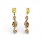 Pendientes Twist Amarillos y Dorados - Piedra de Toque