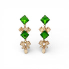 Pendientes Verde y Champagne - Piedra de Toque