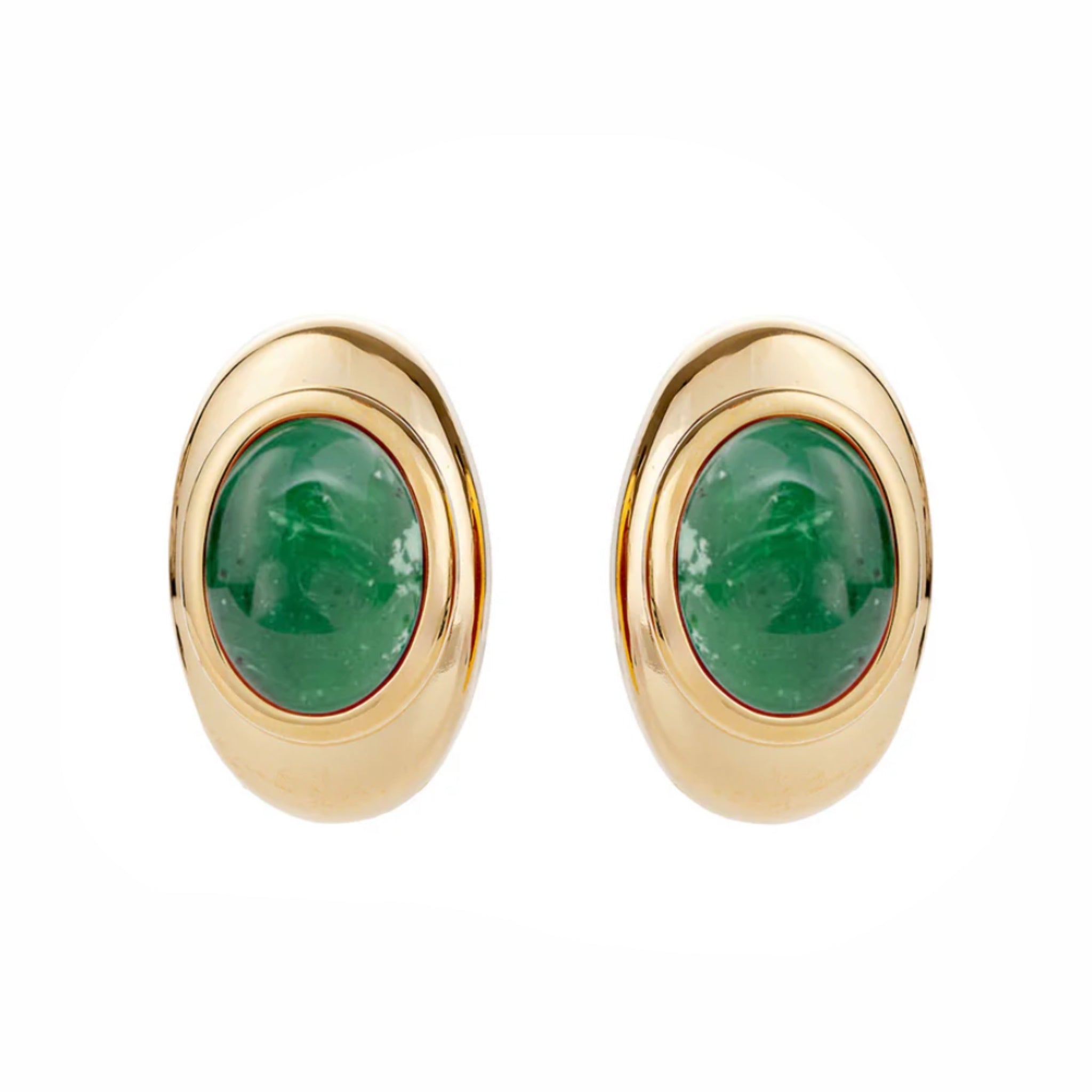 Pendientes Vintage Ovalados Malaquita - Piedra de Toque