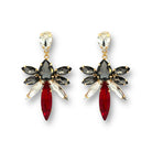 Pendientes Voladores Gris y Rojo - Piedra de Toque