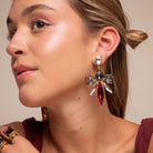 Pendientes Voladores Gris y Rojo - Piedra de Toque