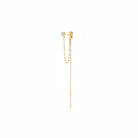 Piercing Circonita con Doble Cadena Oro - Piedra de Toque