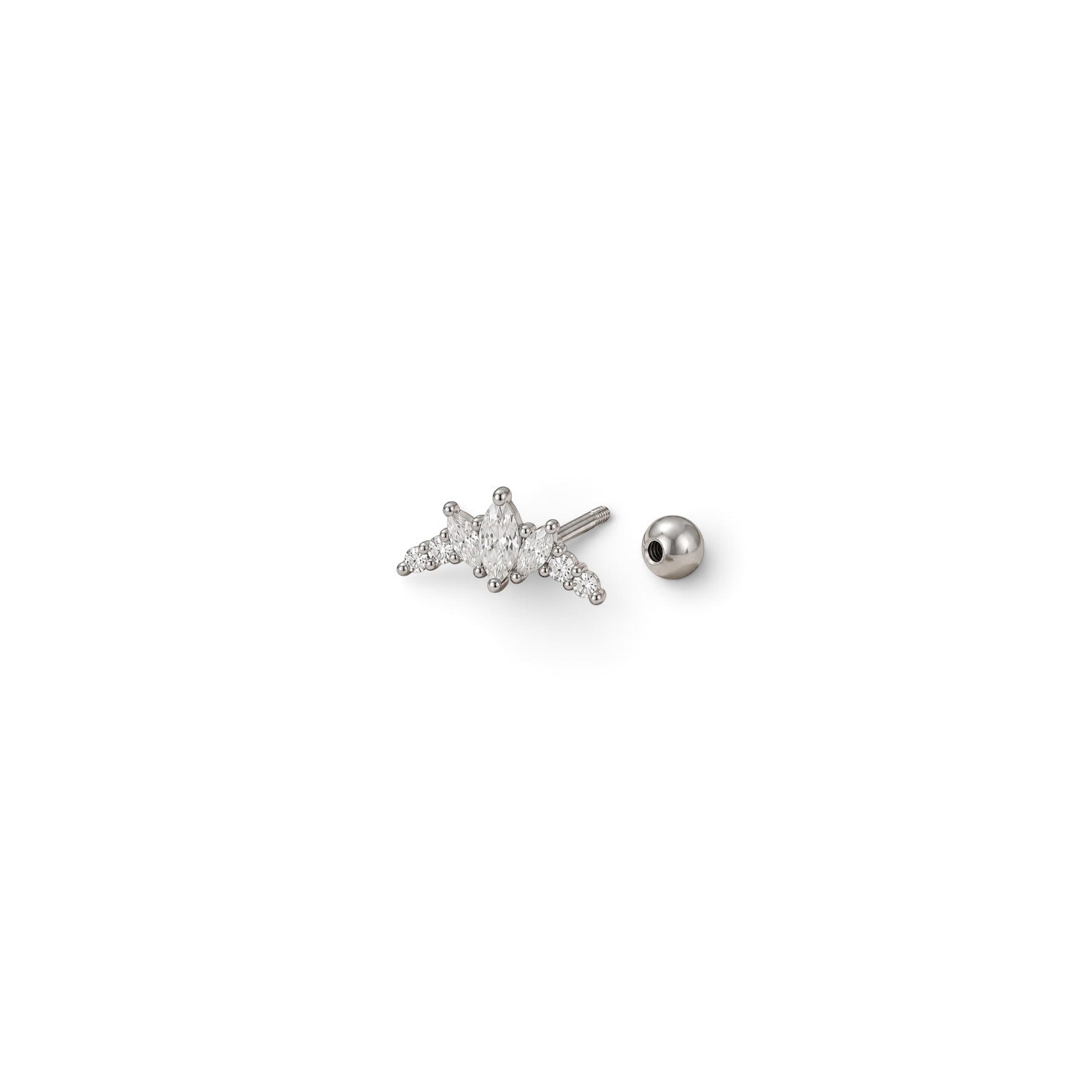 Piercing Couronne Plata (bolita) - Piedra de Toque