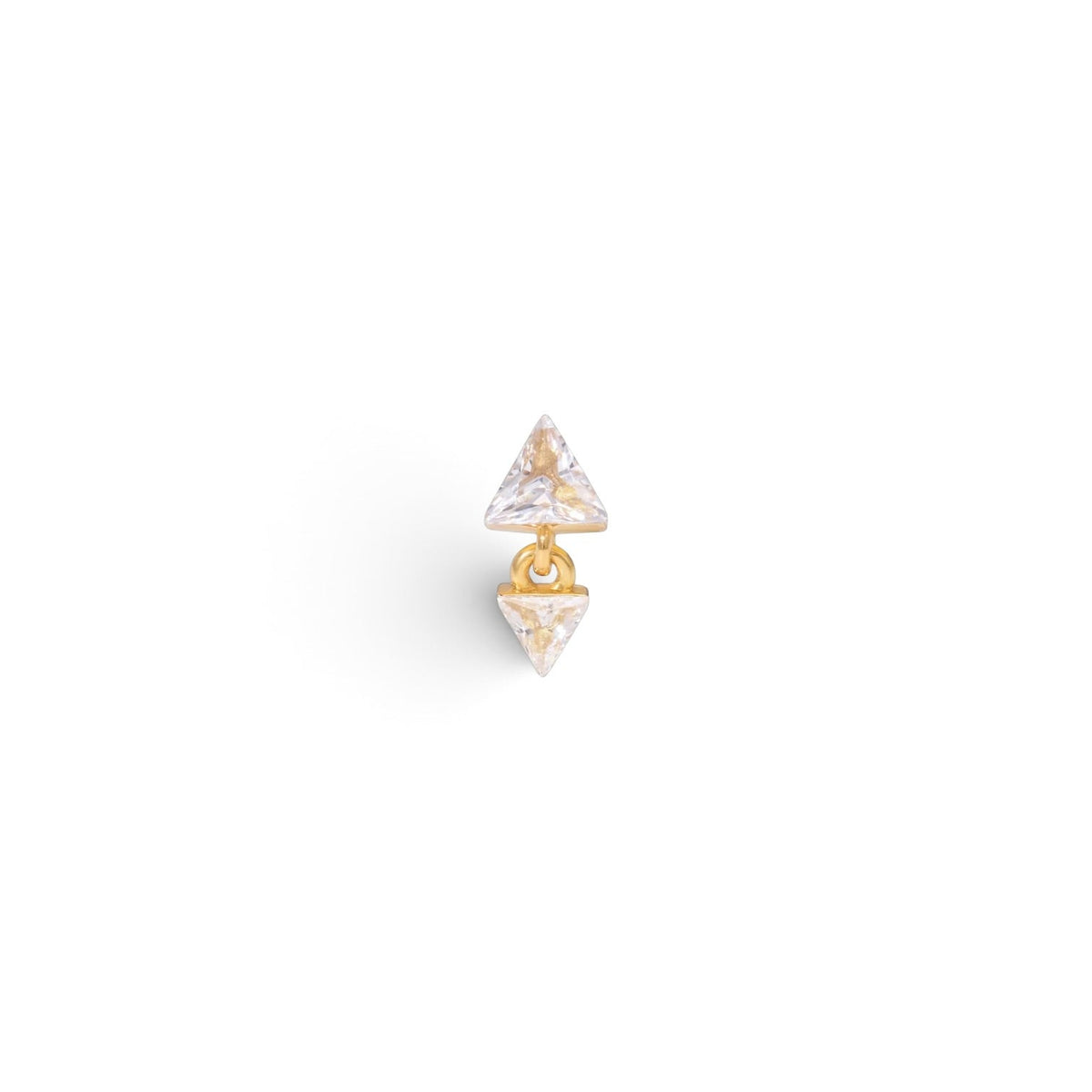 Piercing Floating Pyramid Oro - Piedra de Toque