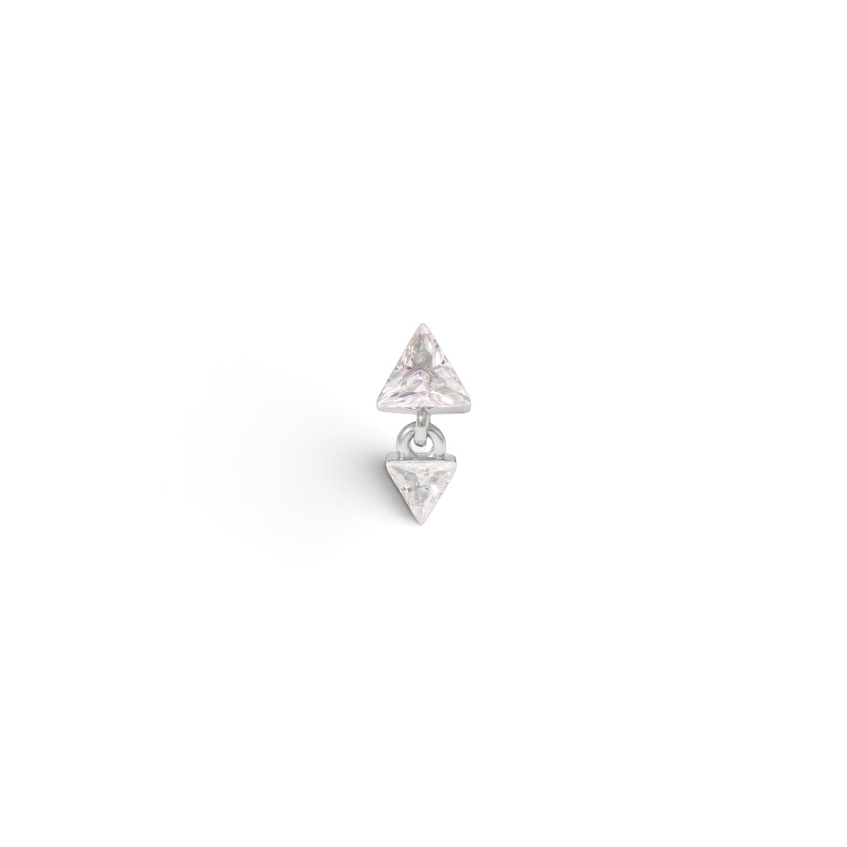 Piercing Floating Pyramid Plata - Piedra de Toque