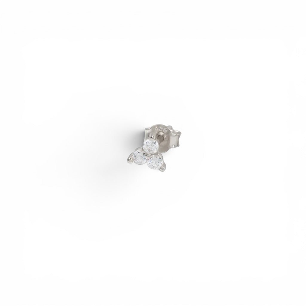 Piercing Flor Circonitas Plata - Piedra de Toque