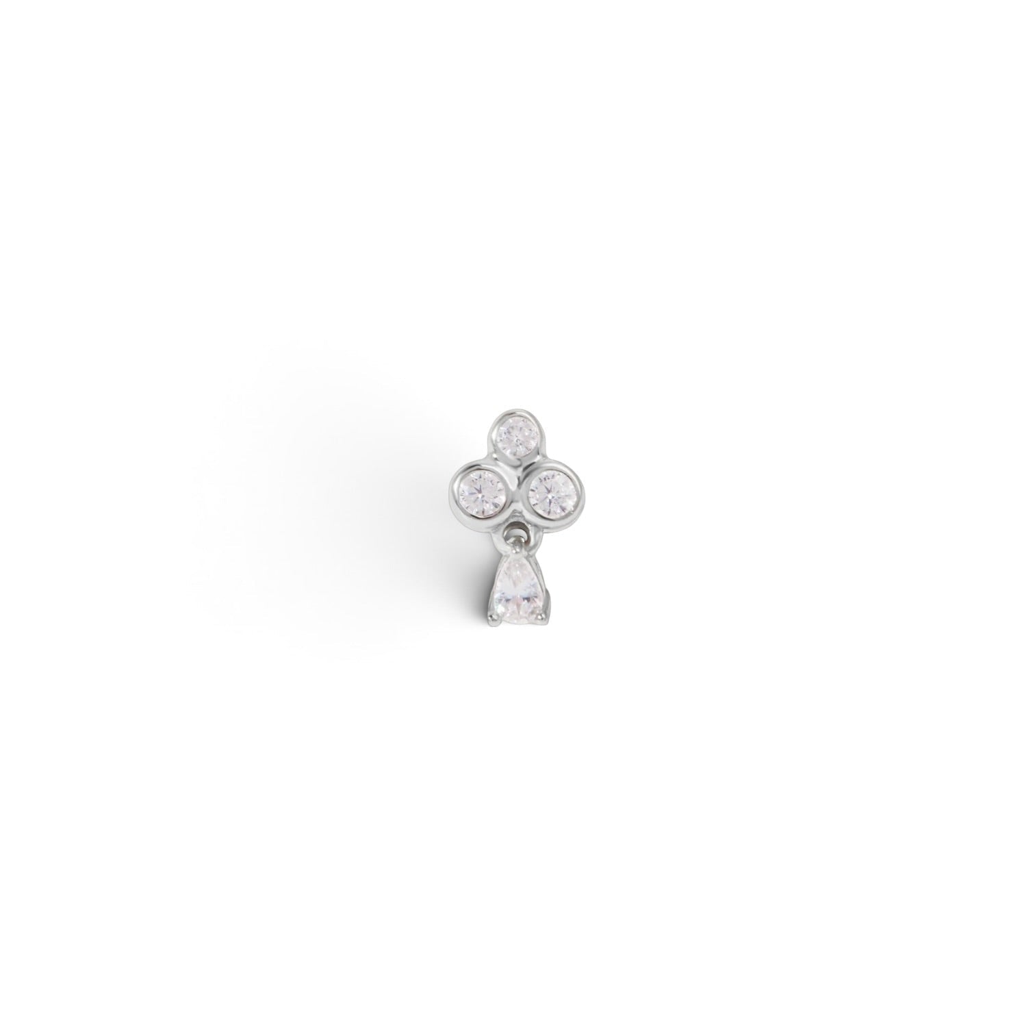 Piercing Flower Lola Plata (bolita) - Piedra de Toque