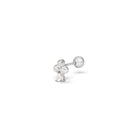 Piercing Flower Lola Plata (bolita) - Piedra de Toque