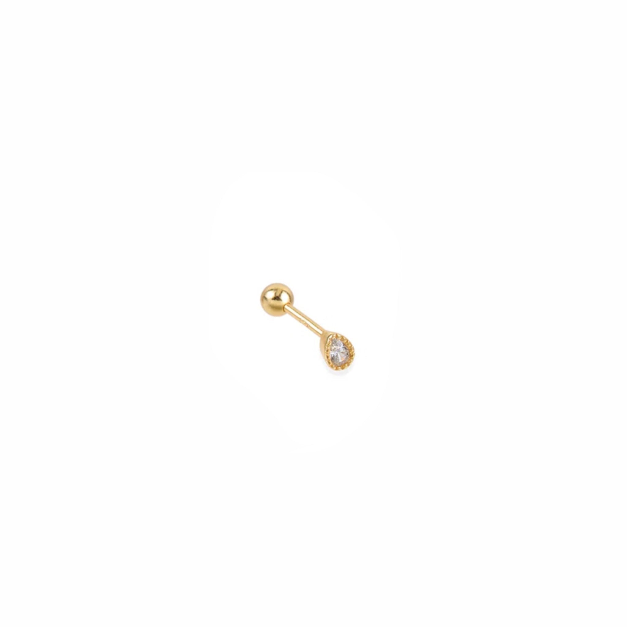 Piercing Gota Halo Oro (bolita) - Piedra de Toque