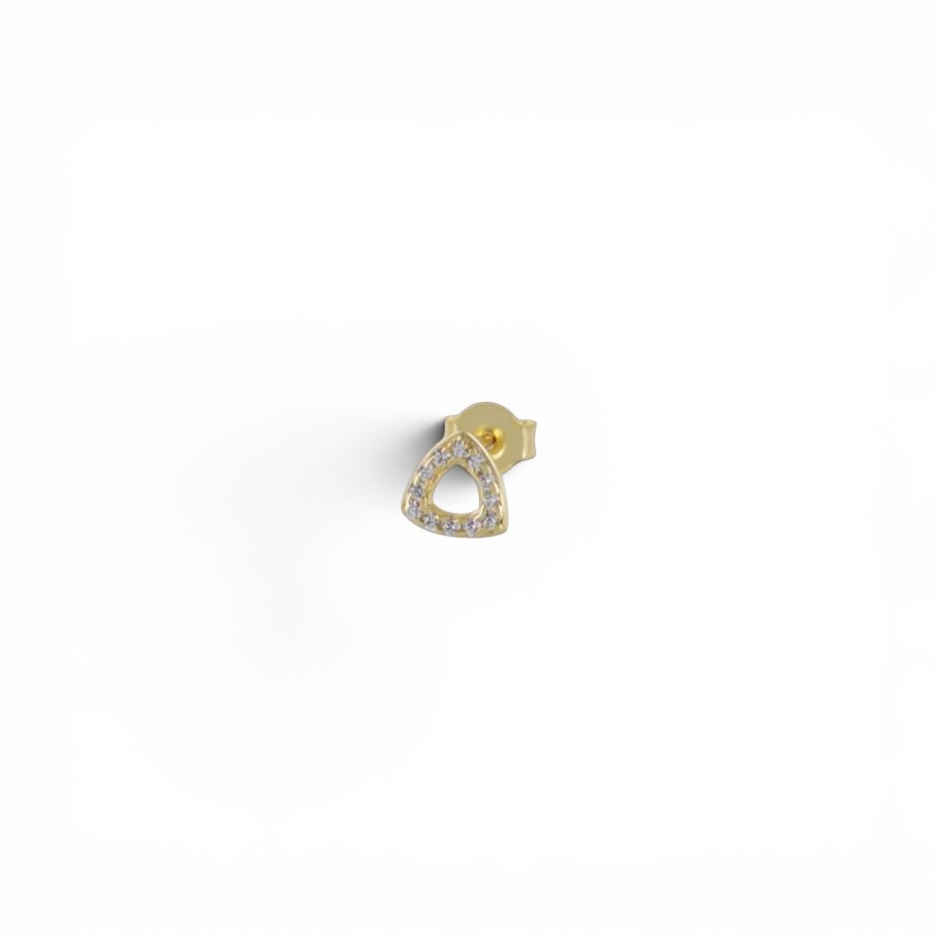 Piercing Triángulo Pavé Oro - Piedra de Toque
