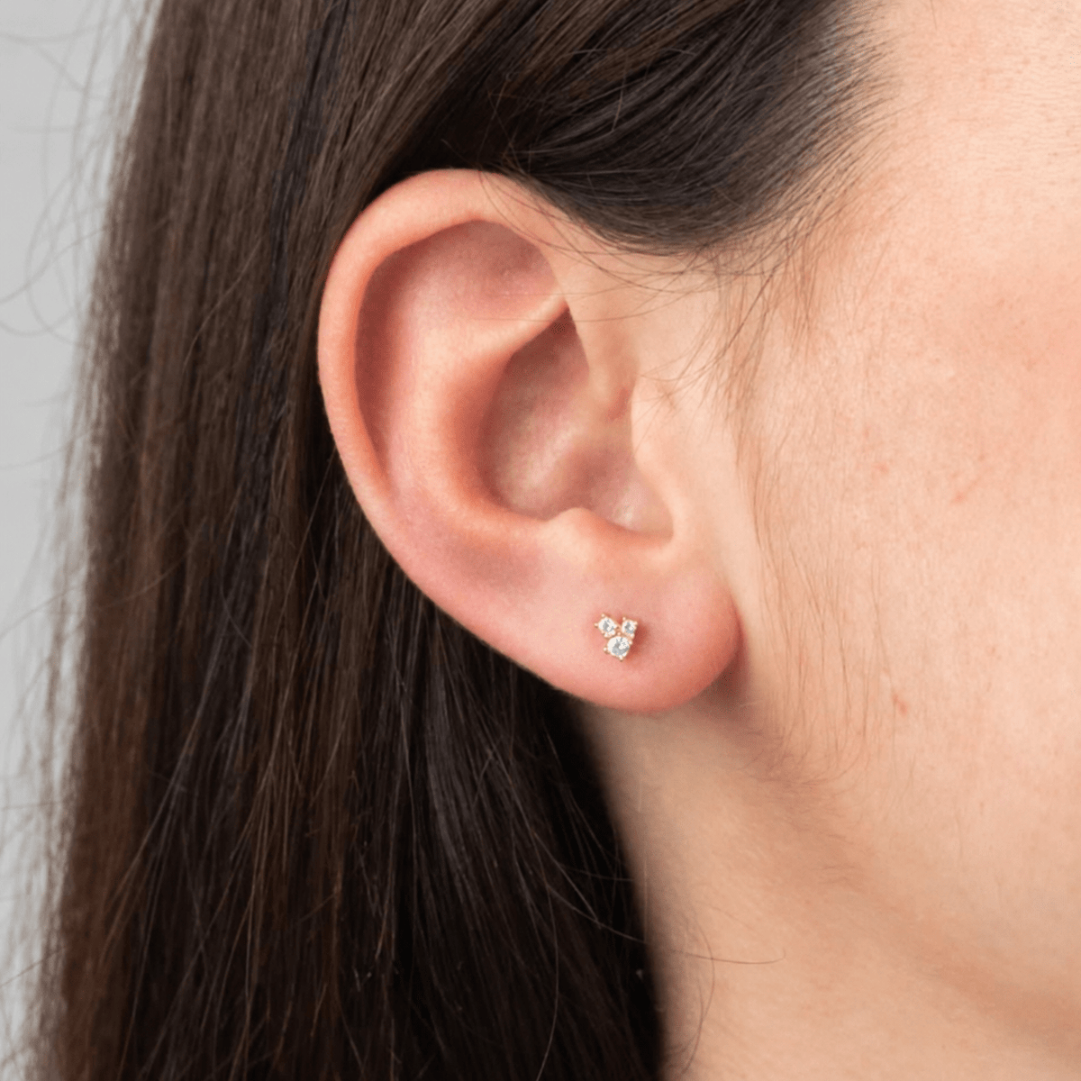 Piercing Triple Circonita Oro - Piedra de Toque