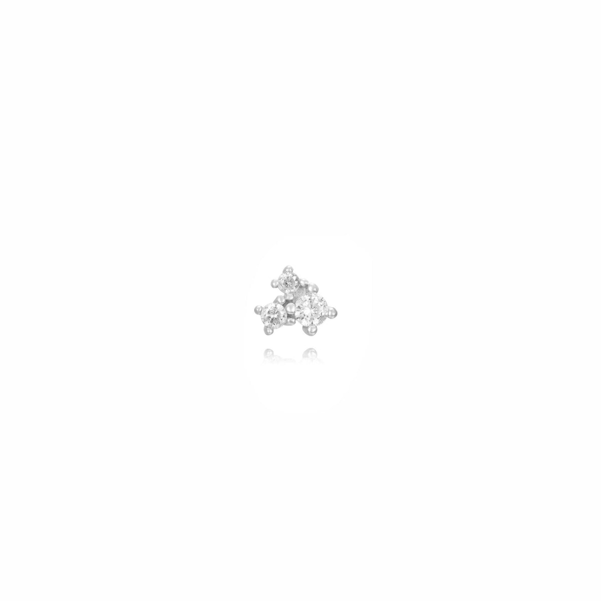 Piercing Triple Circonita Plata - Piedra de Toque