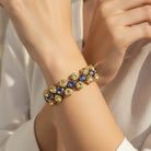 Pulsera Bicolor Tanzanita y Jonquil - Piedra de Toque