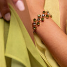 Pulsera Bicolor Verde Oliva y Diamante Negro - Piedra de Toque