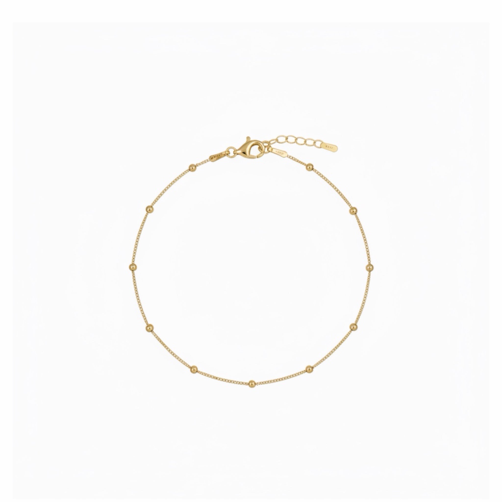 Pulsera Bolitas Doradas - Piedra de Toque