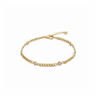 Pulsera Cadena Barbada con Circonitas - Piedra de Toque
