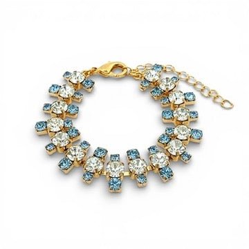 Pulsera Cristales Azules y Dorado - Piedra de Toque