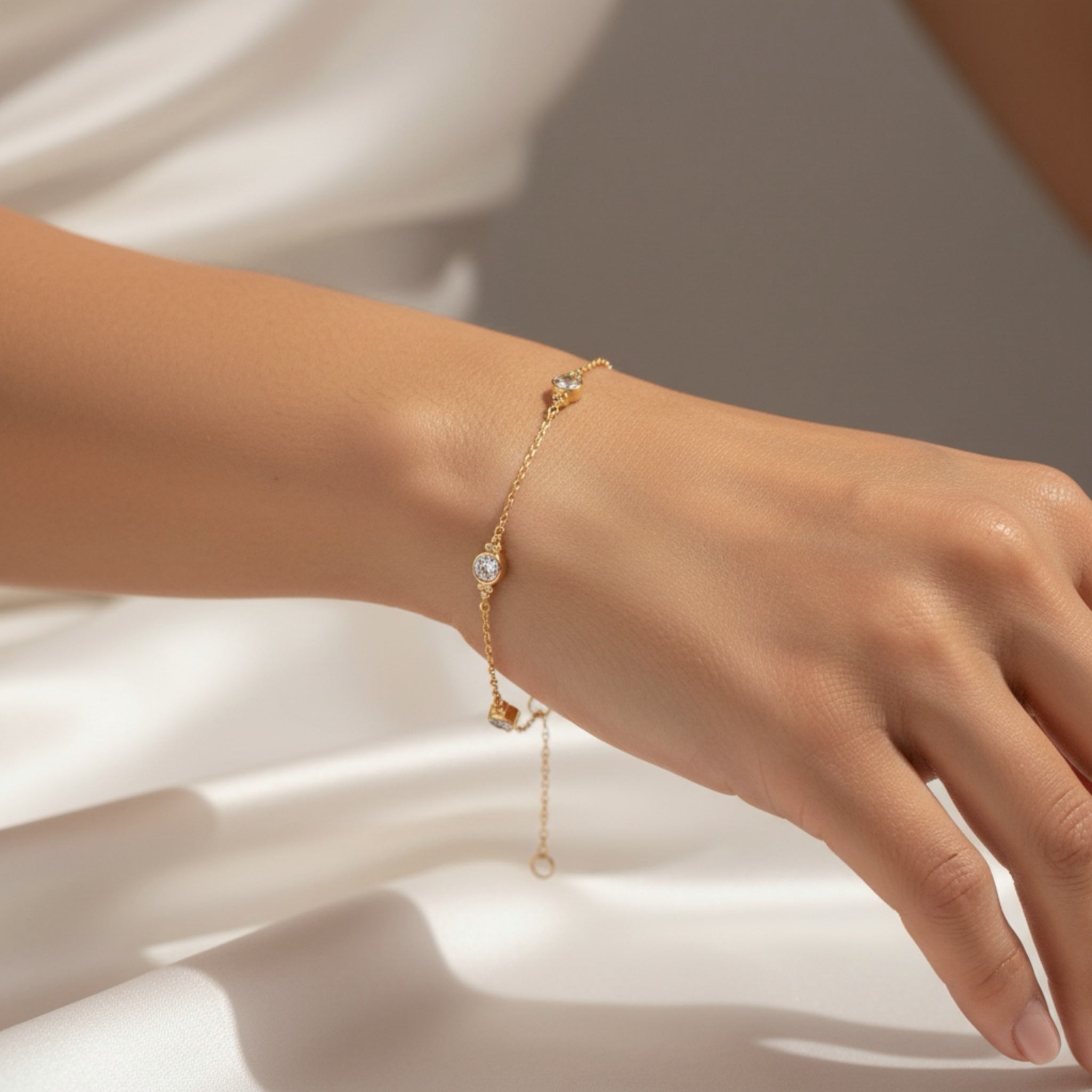 Pulsera Cuatro Circonitas - Piedra de Toque