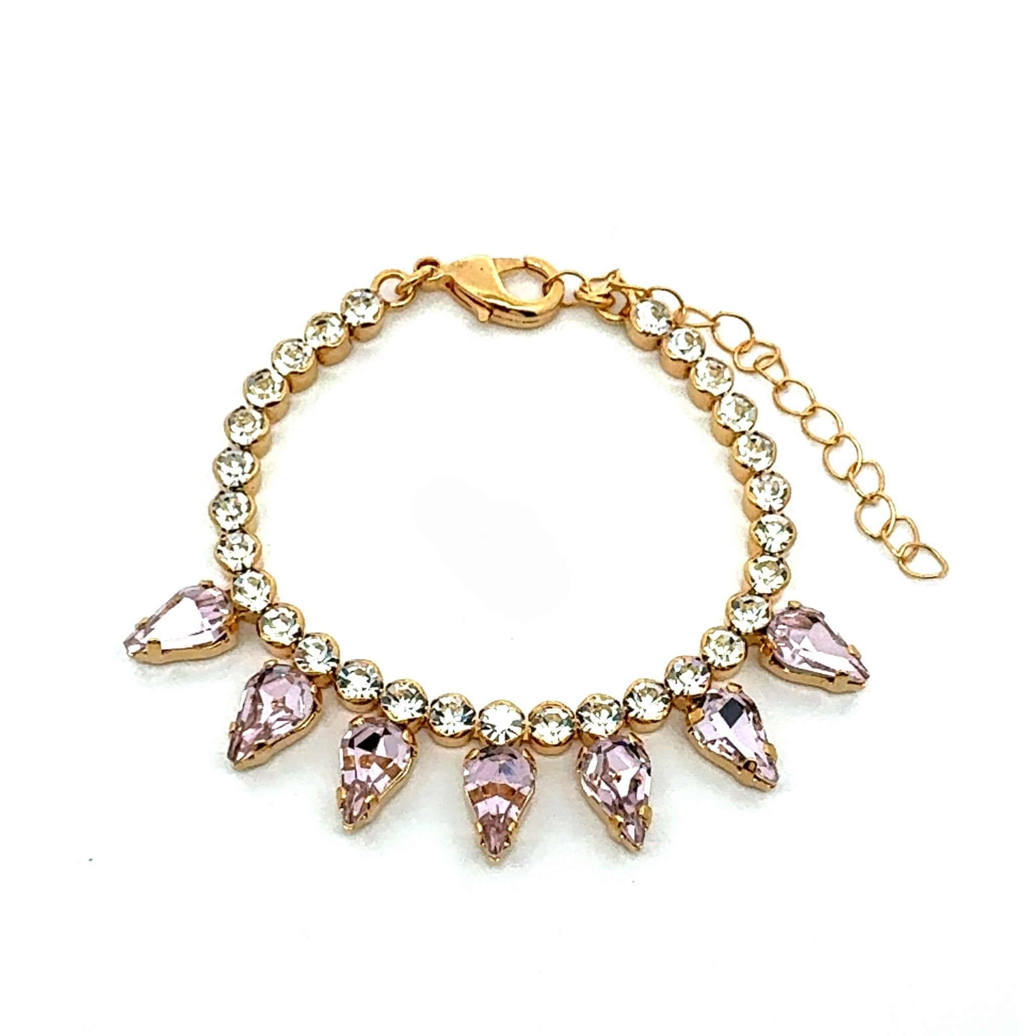 Pulsera Gotas Rosadas - Piedra de Toque