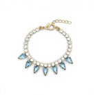 Pulsera Gotas Zafiro Claro - Piedra de Toque
