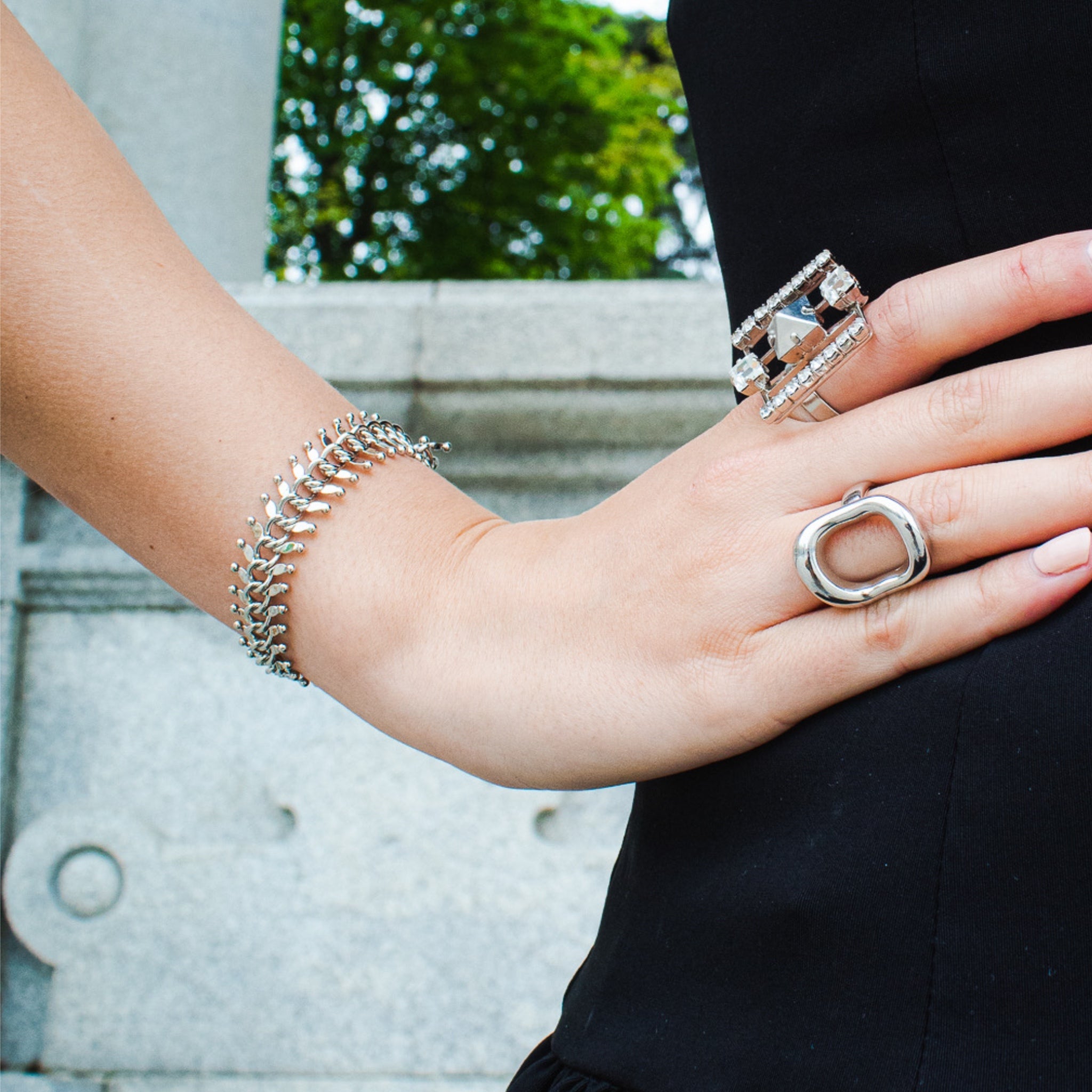 Pulsera Pinchos Plata - Piedra de Toque