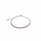 Pulsera Tenis Plata Rubí - Piedra de Toque
