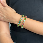 Pulsera Tenis Tonos de Verde - Piedra de Toque