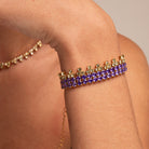 Pulsera Triángulos Ópalo Blanco - Piedra de Toque