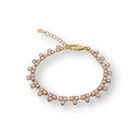 Pulsera Triángulos Ópalo Rosa - Piedra de Toque