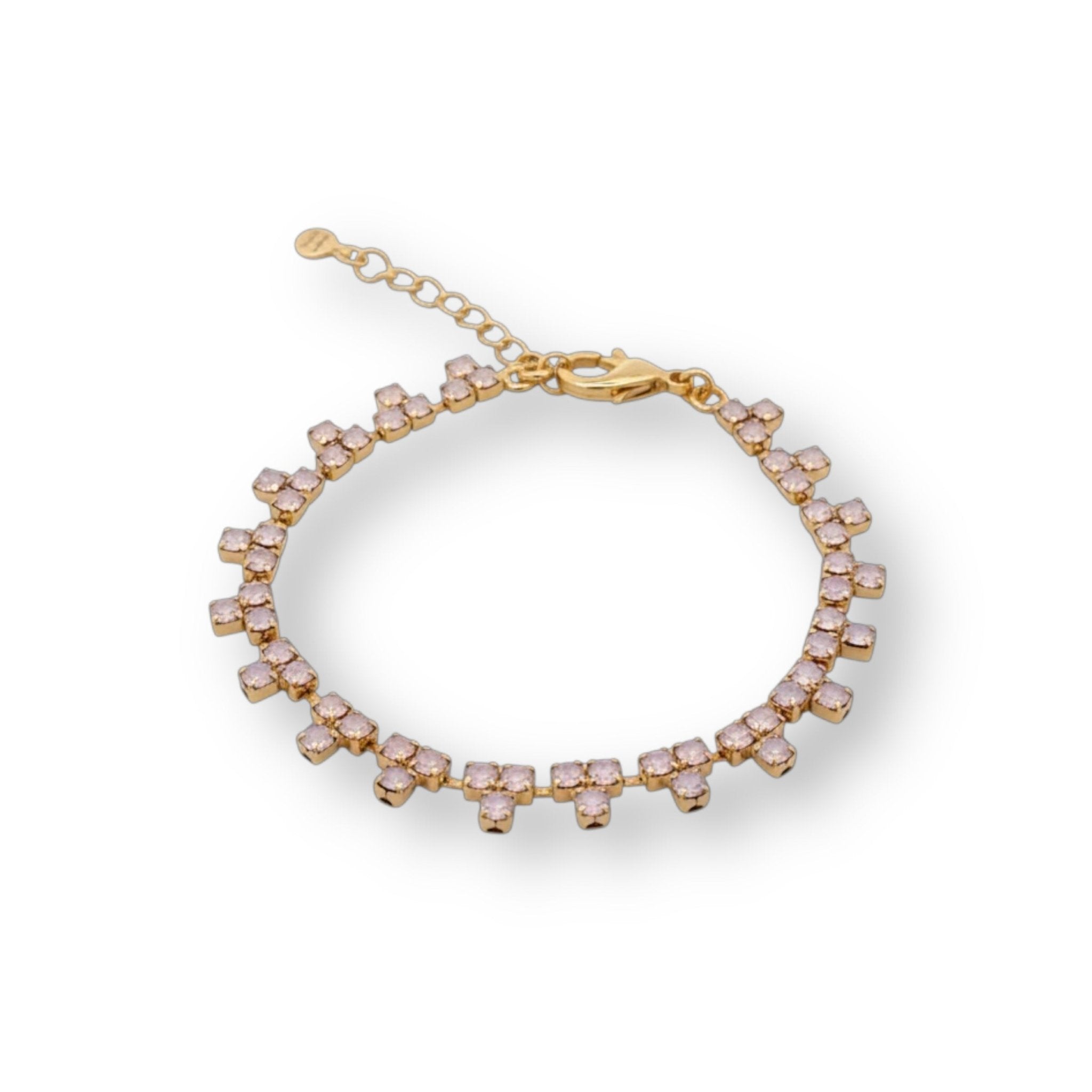 Pulsera Triángulos Ópalo Rosa - Piedra de Toque