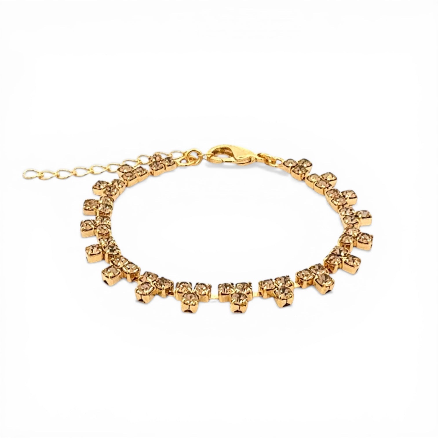 Pulsera Triángulos Topacio Ahumado Claro - Piedra de Toque