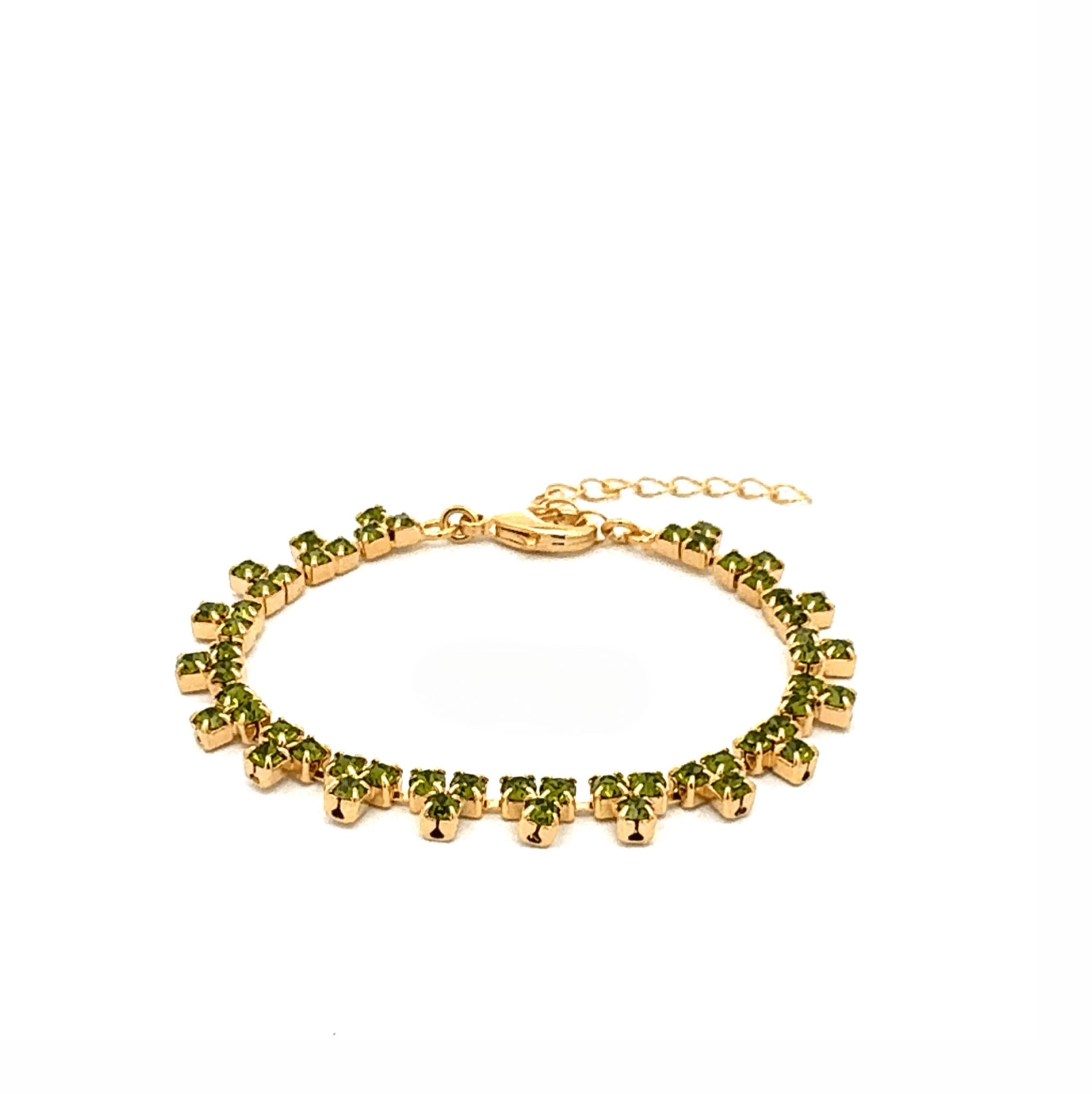 Pulsera Triángulos Verde Oliva - Piedra de Toque