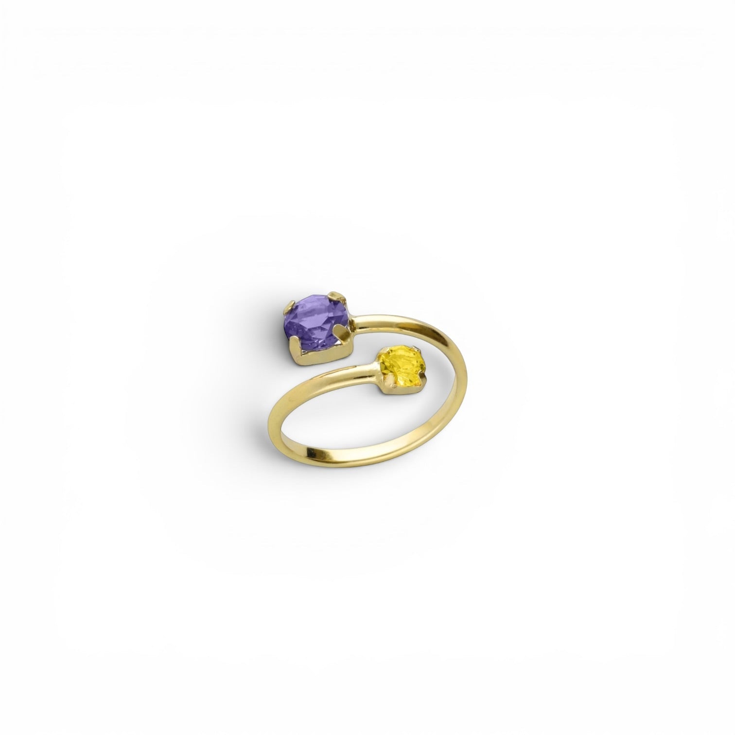Sortija Ajustable Duo Tanzanita y Jonquil - Piedra de Toque