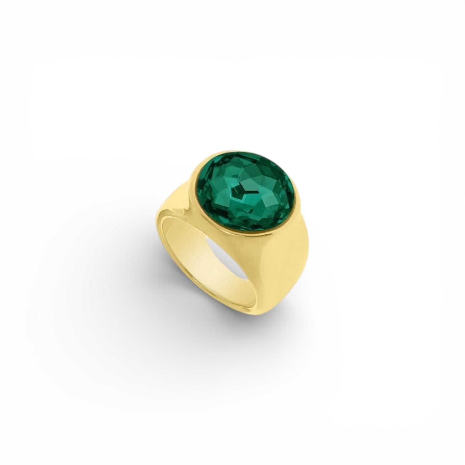 Sortija Circular Esmeralda - Piedra de Toque