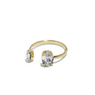 Sortija Doble Óvalos Oro - Piedra de Toque