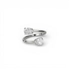 Sortija Dos Cristales Plata - Piedra de Toque