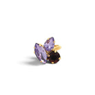 Sortija Flor Burdeos y Violeta - Piedra de Toque