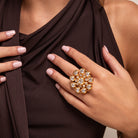 Sortija Flor de Cristales - Piedra de Toque