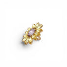 Sortija Flor Violeta y Amarillo Claro - Piedra de Toque