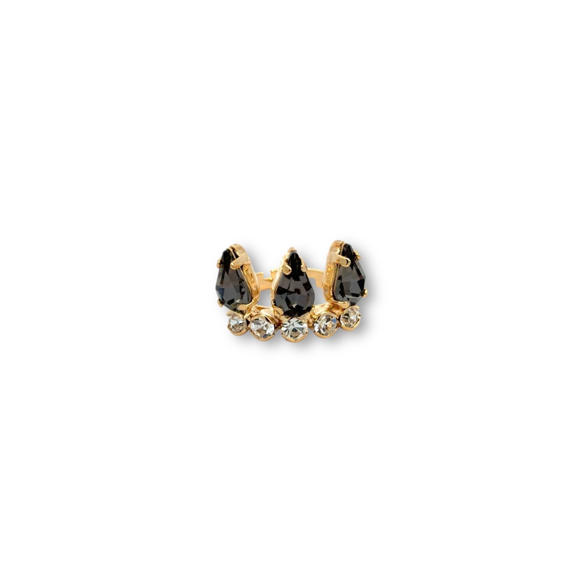 Sortija Gotas Diamante Negro - Piedra de Toque