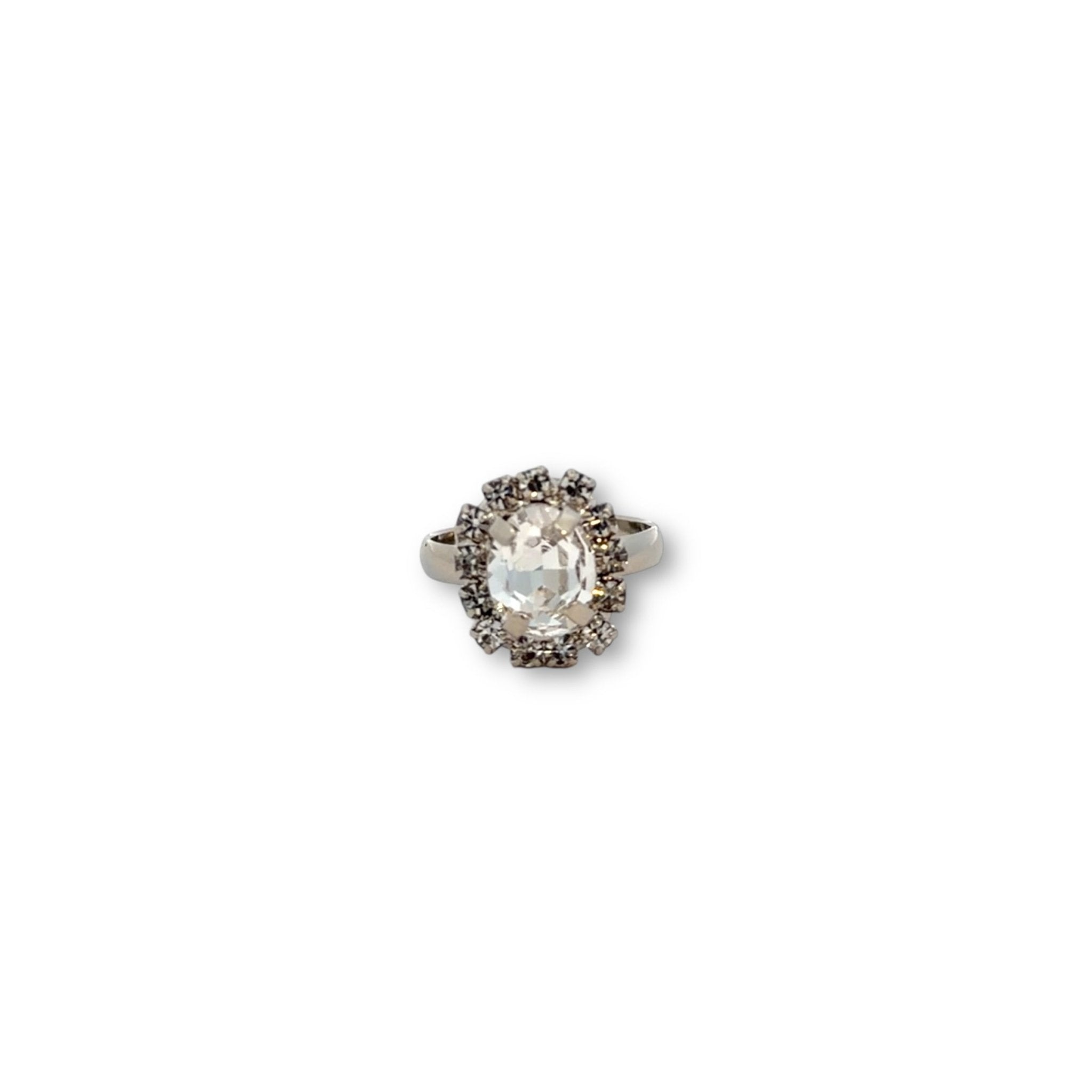 Sortija Óvalo Cristal Plata - Piedra de Toque