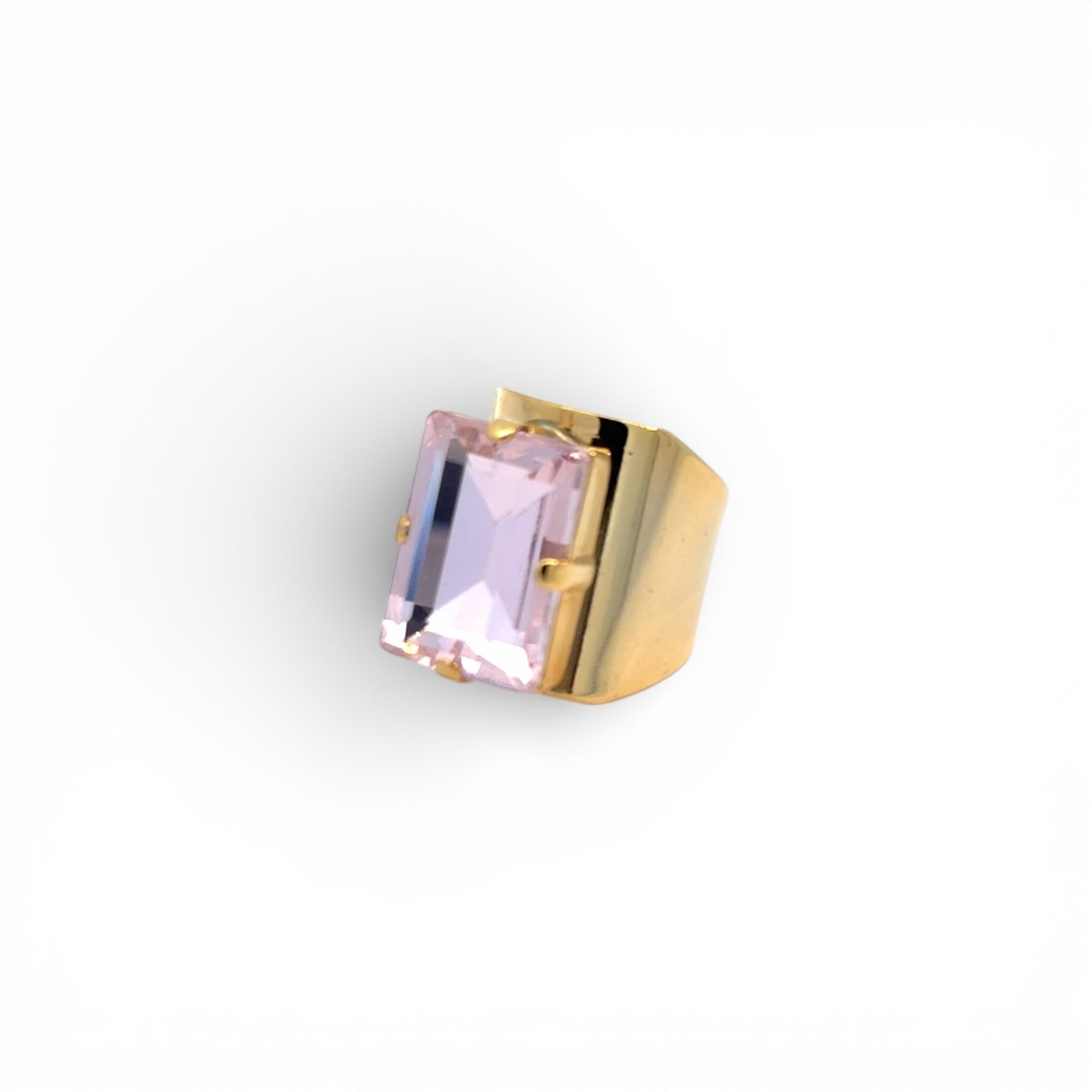 Sortija Rectángulo Rosa - Piedra de Toque