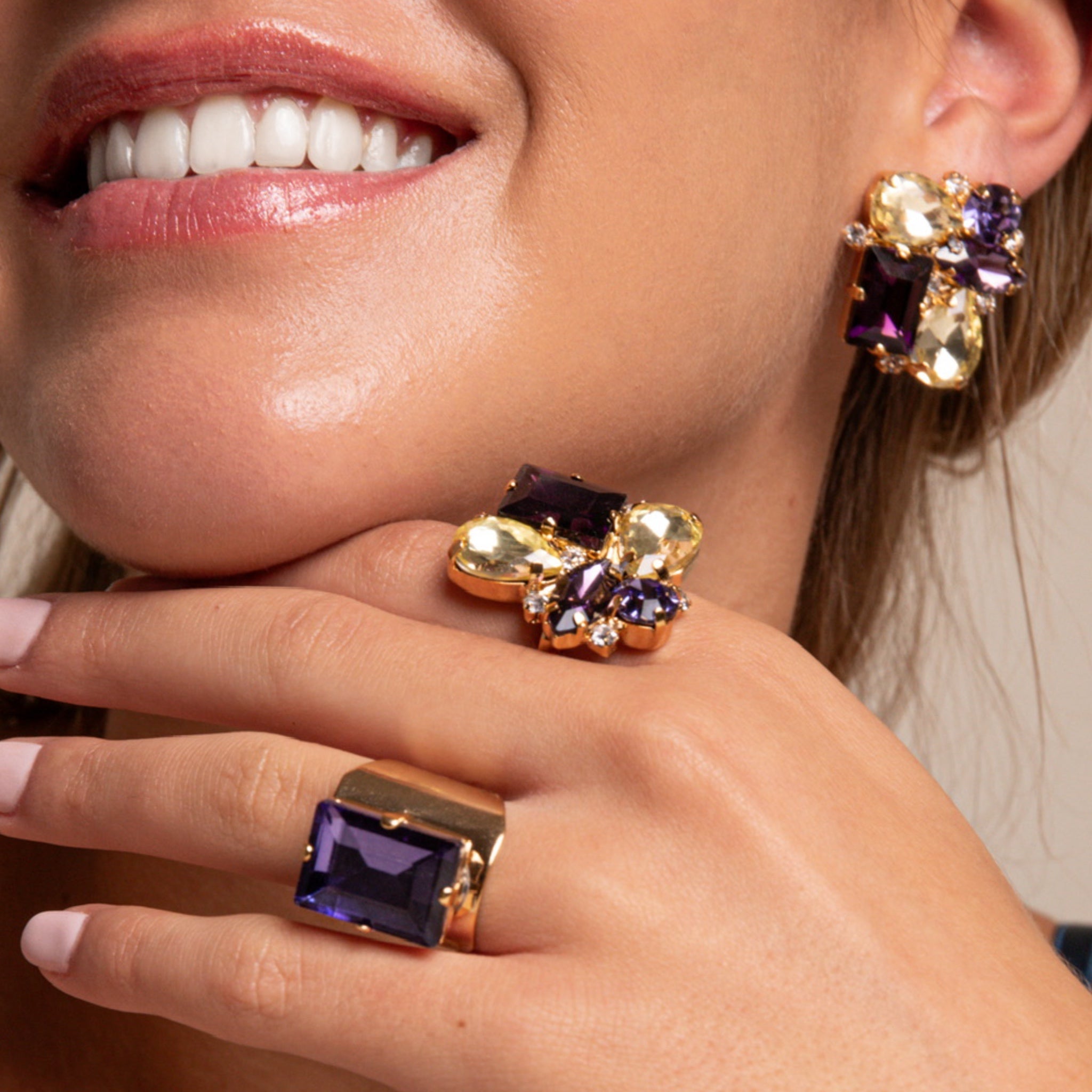 Sortija Rectángulo Tanzanita - Piedra de Toque