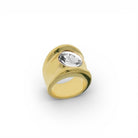 Sortija Redonda Blanca - Piedra de Toque