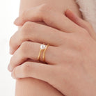 Sortija Solitario de Perla - Piedra de Toque